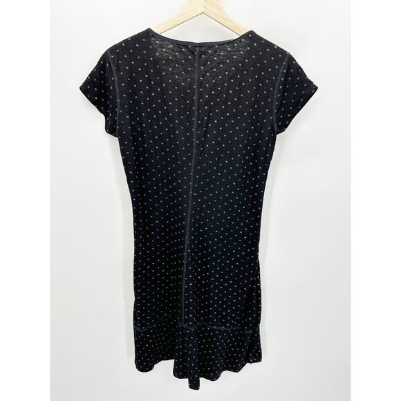 Ojai Excursion Black Polka Dot Dress Size M NWT Fit & Flare Viscose Stretch - Picture 2 of 9